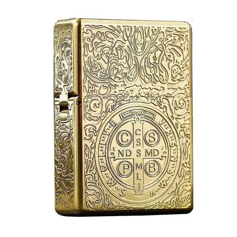 Authentic Retro High-End Waterproof Sealed Armor Constantine Kerosene Lighter Heavy Duty Metal Gasoline Lighter Mens Gift N2603111