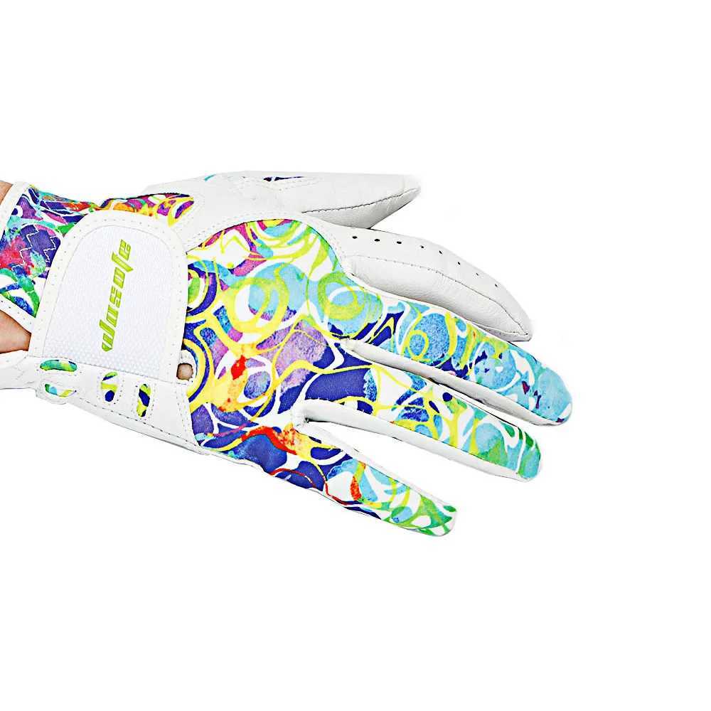 1pair gloves womens two handed gloves fantasy colored sheepskin gloves breathable and fashionable sports colors FL-ST05 M260311