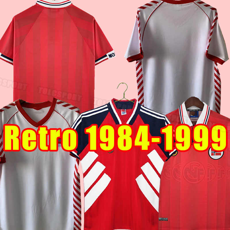 Retro Norway soccer jerseys MINI REKDAL BJORNEBYE home football shirt Haaland 1984 1985 1998 1999 84 85 94 95 98 99 BERG Tore Andre Flo SOLSKJAER