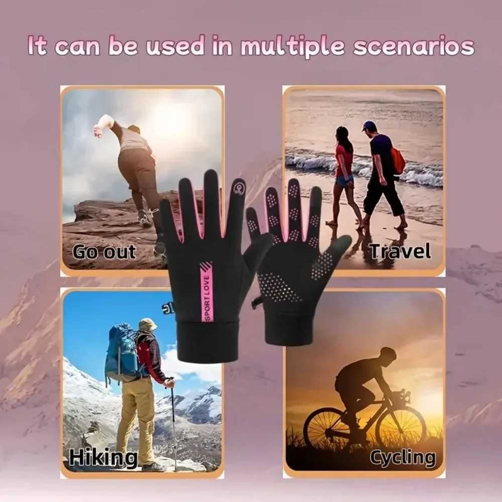 Unisex Winter Fashionable Warm Riding Gloves Non-slip Touch Screen Velvet Anti Cold Outdoor Casual Gloves Christmas Gift M260311