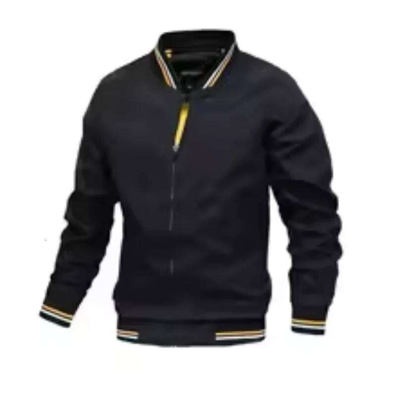Spring Summer Bomber Jacket Black Casual Slim Fit Baseball Mens New Autumn Fashion Jackets for Men 26H0311