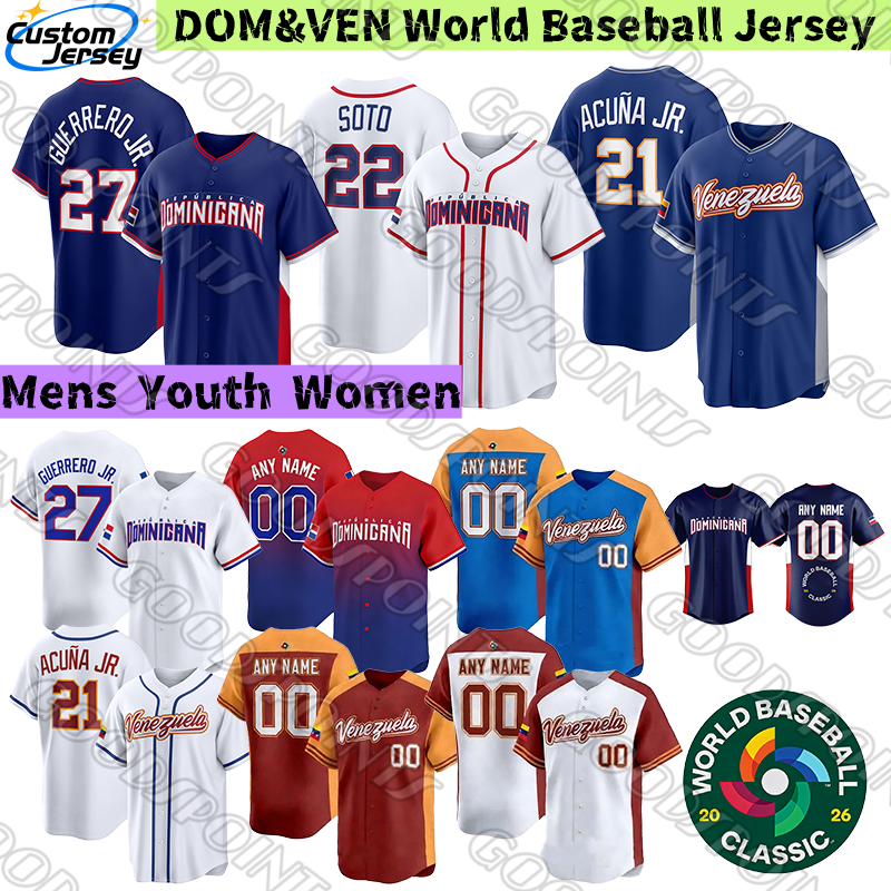 Team Dominican Republic World Baseball Classic Jersey 2026 Juan Soto Guerrero Jr Venezuela Baseball Jersey wbc jersey Ronald Acuna Jr republica dominicana jersey