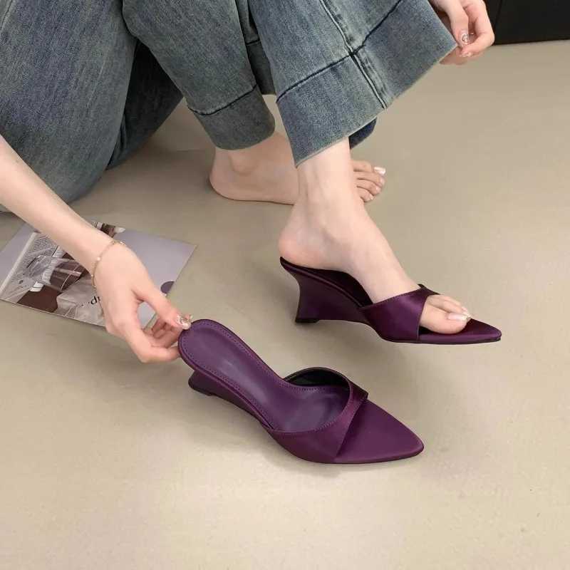 New Summer Fashion Wedges Outdoor Clip Toe Women Gladiator Ladies Casual Dress Street Style Slides K260311