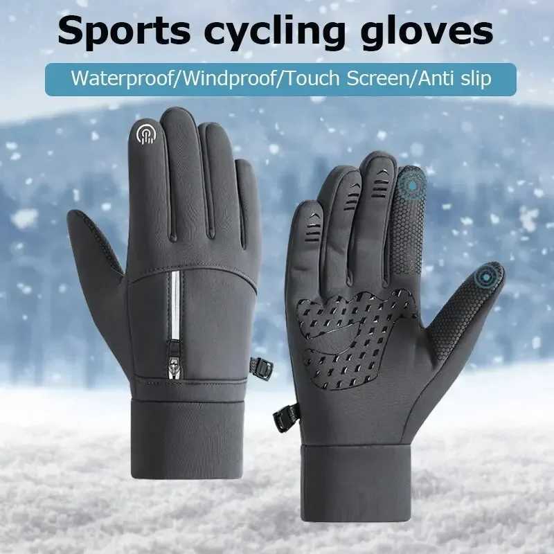 Winter Gloves Waterproof Thermal Sport Glove Men Women Running Cycling Driving Ski Hiking Warm Glove for Work ski gloves M260311