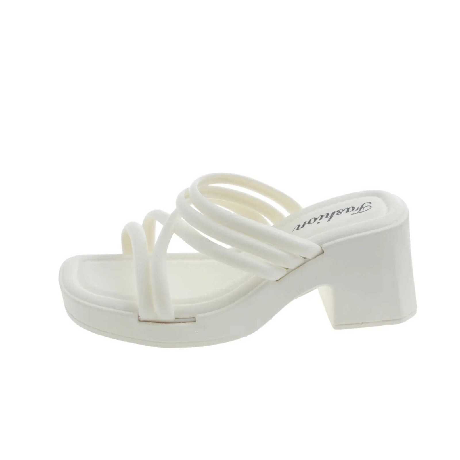 Womens High Heel Summer Outdoor Wear Increase Height Anti-Slip Sandals Fashion Slope Heel Single Strap Shoes K260311