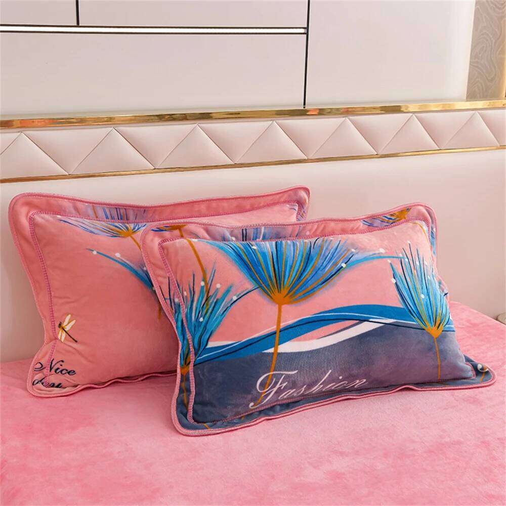 Class A Thickened Bedding Milk Fleece Winter Warm Anti-static Duvet Cover Bed Sheet Home King Queen Soft Four-Piece Set H260311