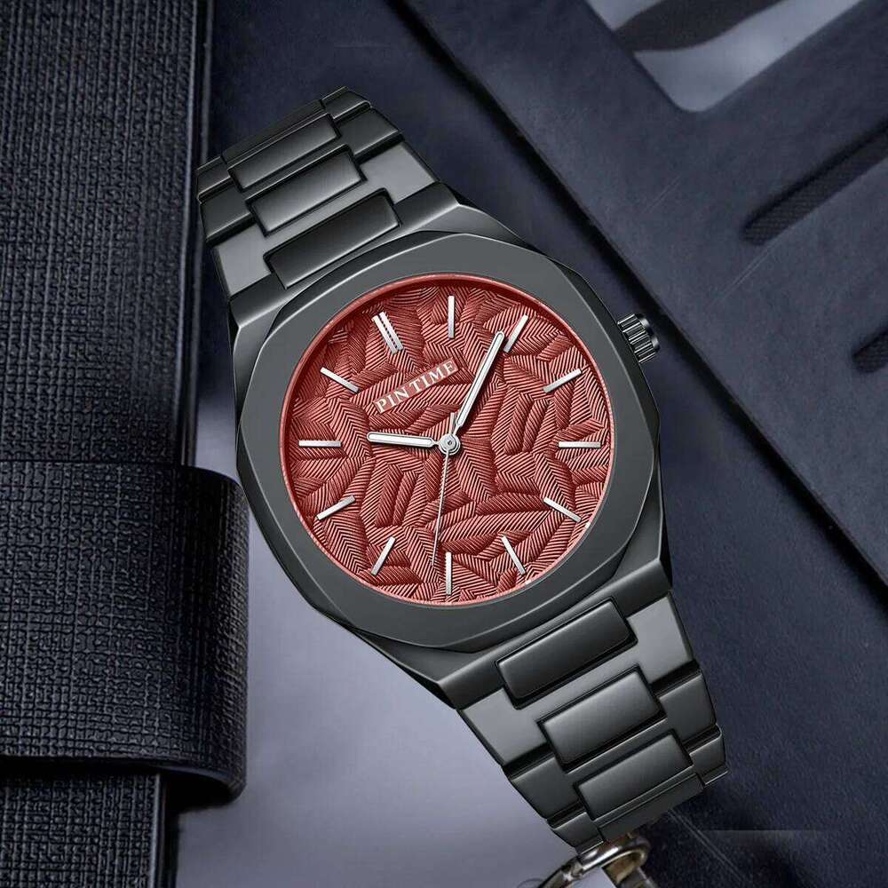 Trendy, fashionable and versatile stainless steel night light waterproof men's quartz watch