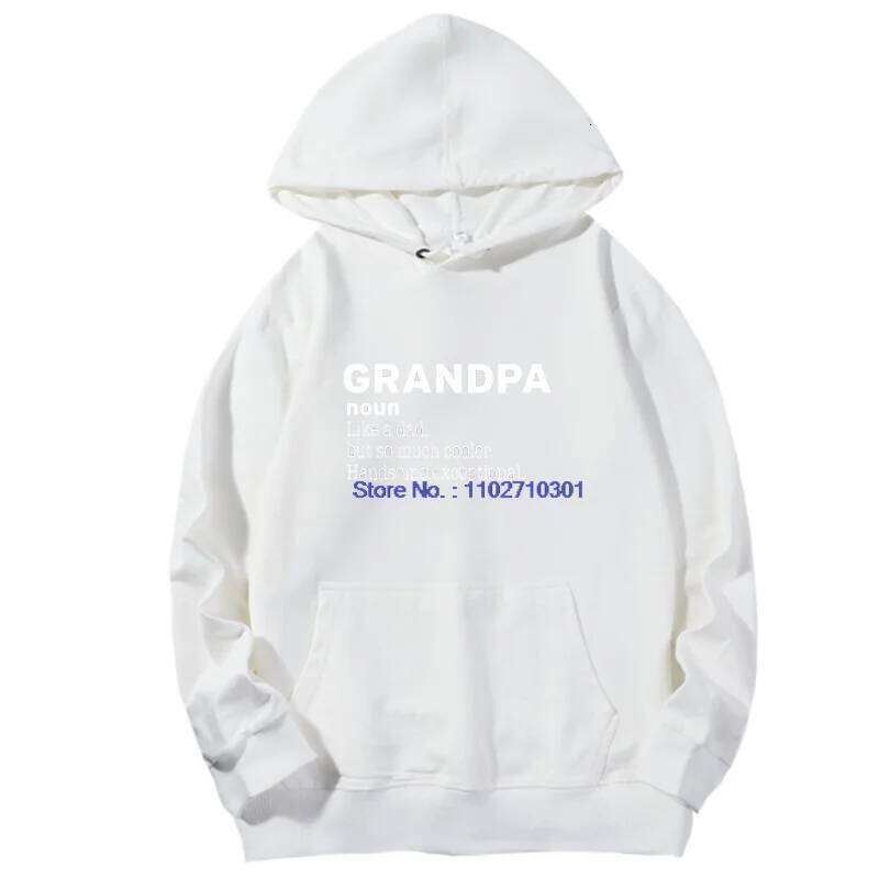 Grandpa Noun Fashion Father's Day Gift Graphic Long Sleeves Pullover Hoodies Spring Autumn Cotton Hooded Sweatshirts C260311