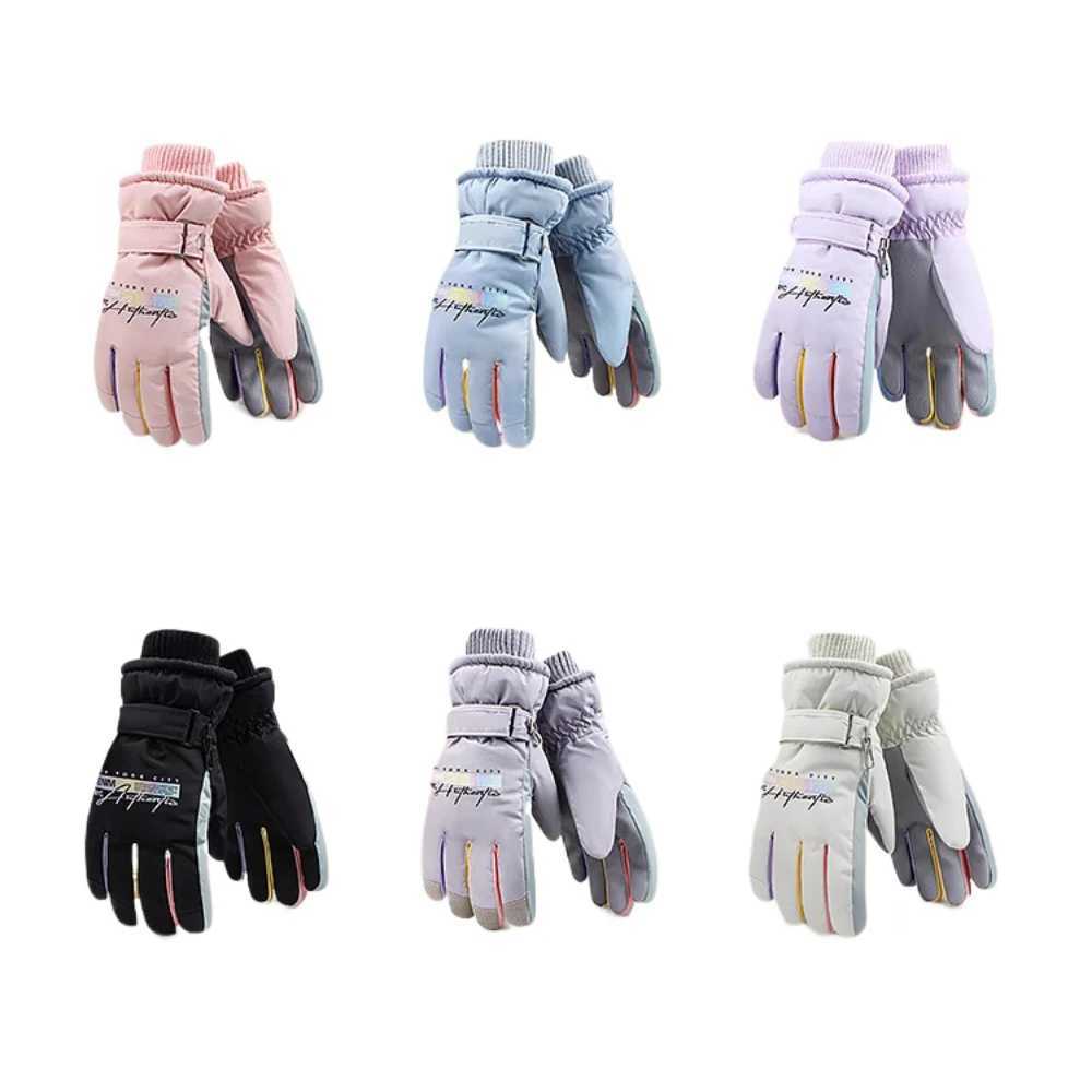 Warm Winter Skiing Gloves Fashion Letter Windproof Thermal Sports Gloves Waterproof Touch Screen Cycling Gloves for Snowmobile M260311