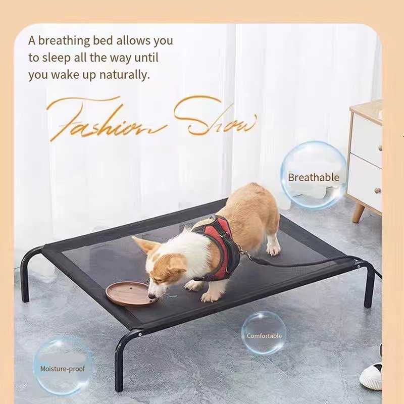 Outdoor dog house with roof Rattan dog bed with waterproof pad small and medium-sized dog bed X250412