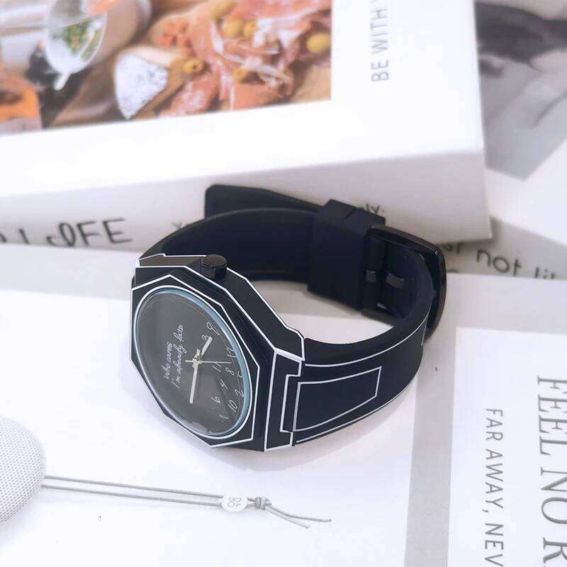 Men's Sports Electronic Quartz Wristwatch Anime-inspired minimalist design Lightweight buckle closure Unisex student timepiece