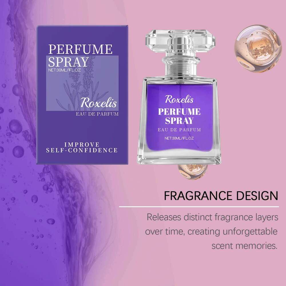 Lavender for Women - Roxelis Gentle Elegant Scent, Long Lasting Portable Fragrance, Daily Wear Compact Perfume Z260311