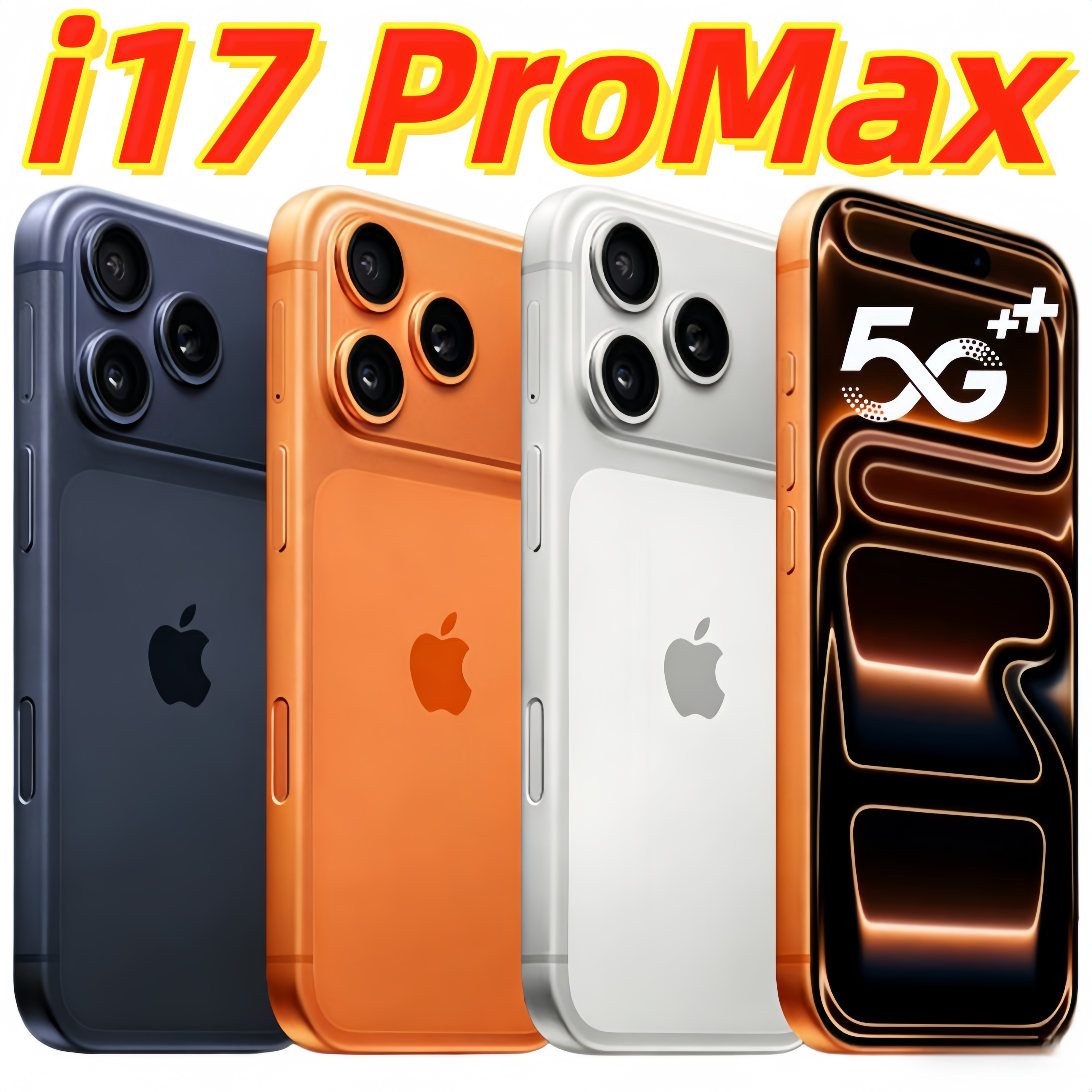 i17 Pro Max Original Unlocked iphone 6.9inch cell phone smartphone 5G 16GB RAM 2TB Camera 48MP 108MP Face ID GPS Octa Core mobile phones 1TB 2TB UPS fast logistics