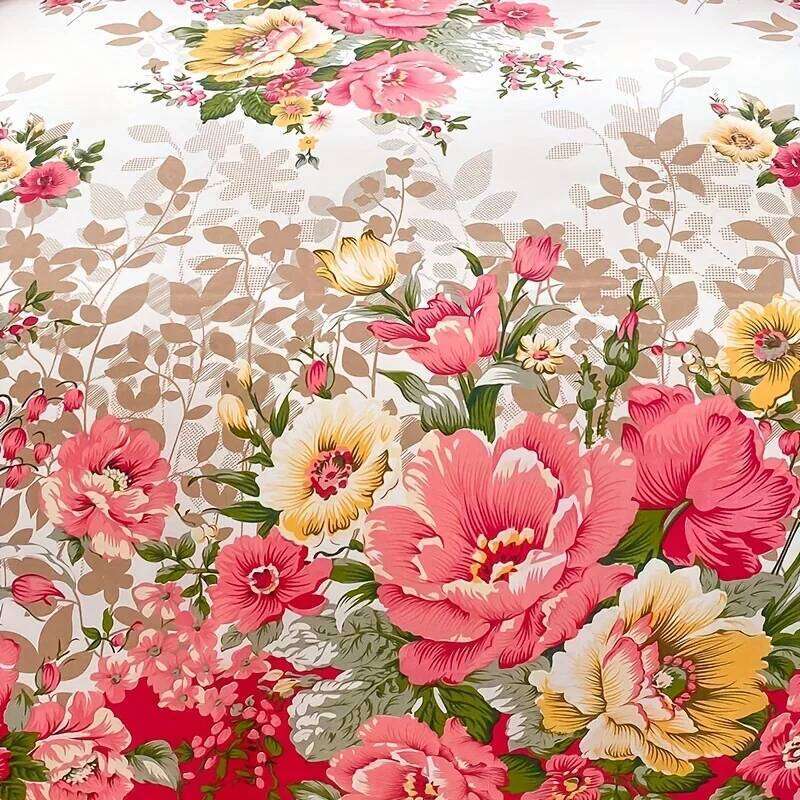 Floral with Zipper Closure - 3 Piece Bedding Set Includes 1 Duvet Cover and 2 Pillowcases H260311