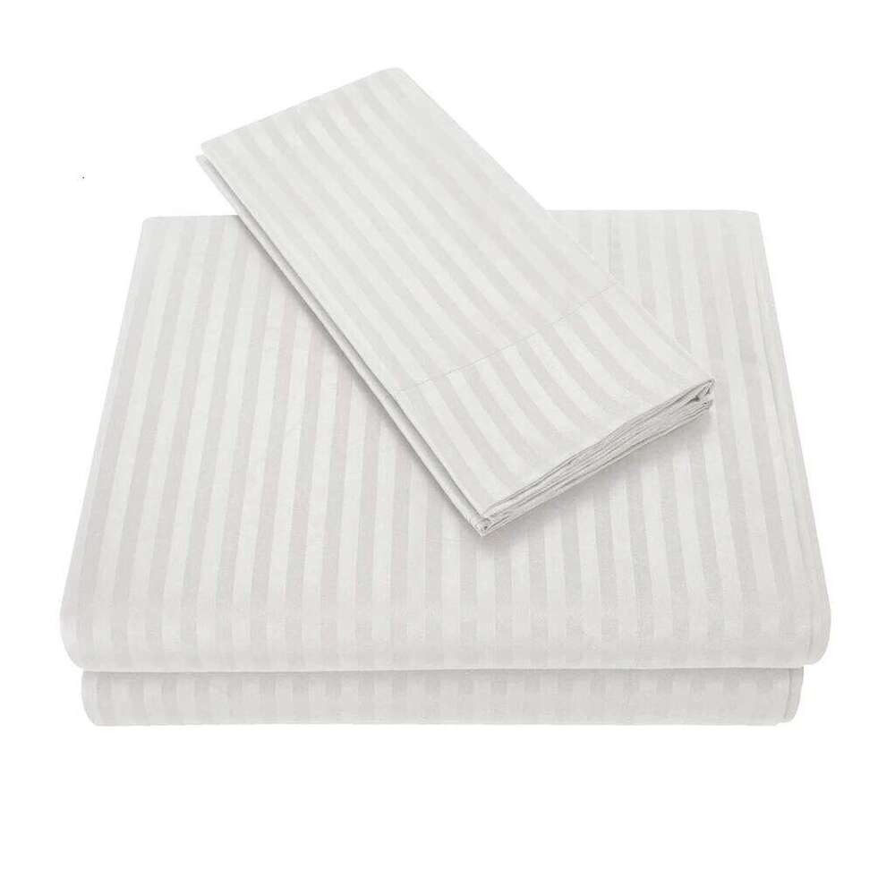RunGrape Bed Linens Elastic Band Fitted Sheet 150 Pillowcases Full Double Queen King Size White Bedding Set Mattress Pad H260311 - view 5