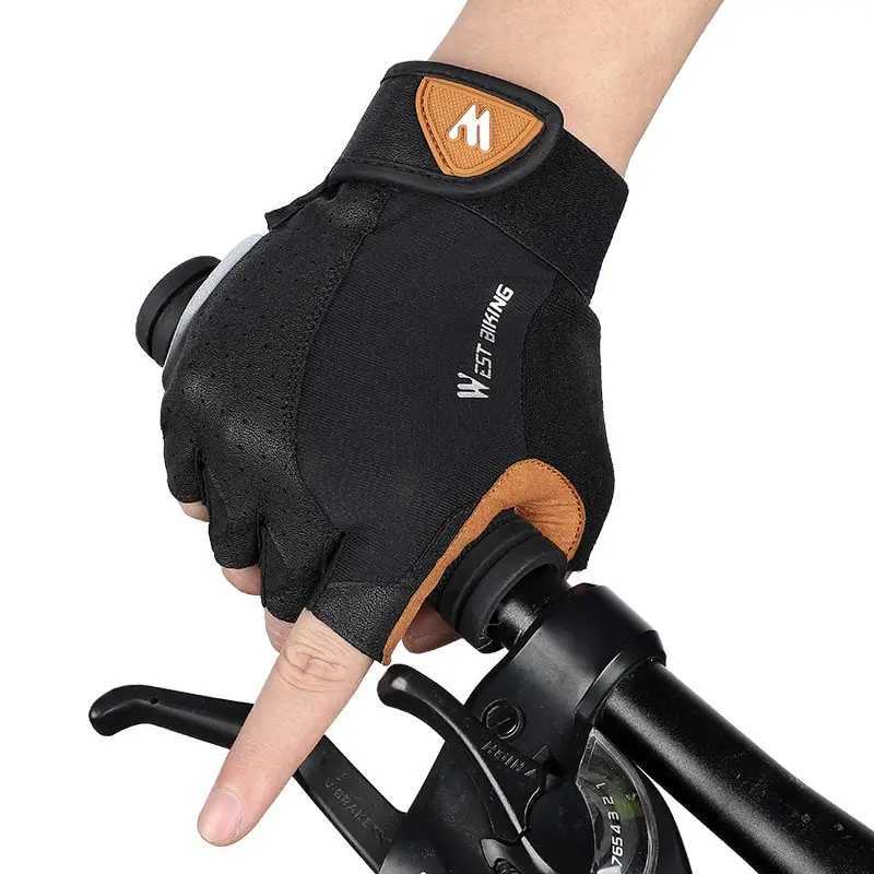 WEST BIKING Sports Cycling Gloves Half Finger Men Women MTB Bike Gloves Running Fitness Gym Riding Motorcycle Bicycle Gloves M260311