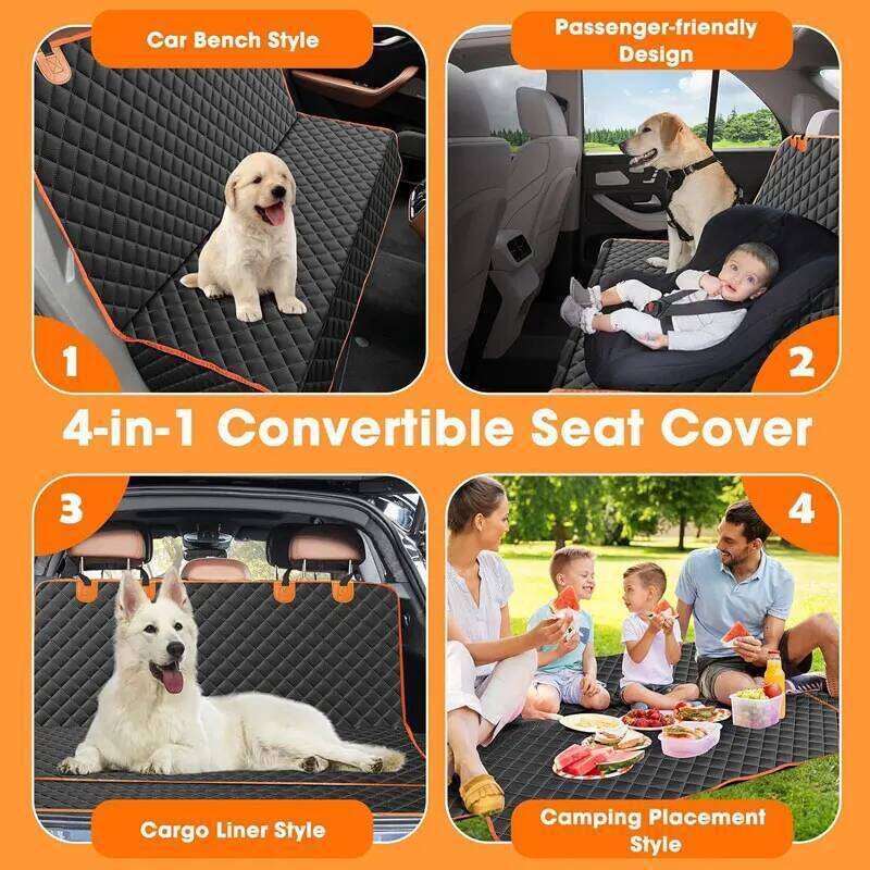 Cover Waterproof Pet Dog Carriers Travel Mat Hammock For Small Medium Large Dogs Car Rear Back Seat Safety Pad 26Y0310