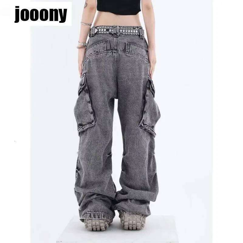 Wide Leg Baggy Clothing Cargo Men Street Vintage Washed High Waisted Four Seasons Jeans Pants Casual Z260225