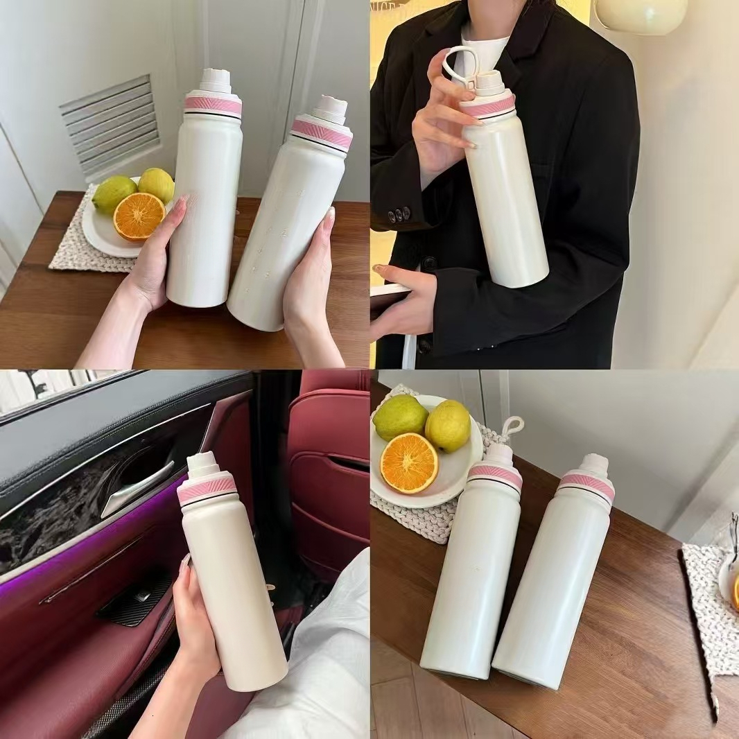 New designer thermos cup sports water bottle Liu Yoga, gym kettle Stainless steel large capacity thermos cup