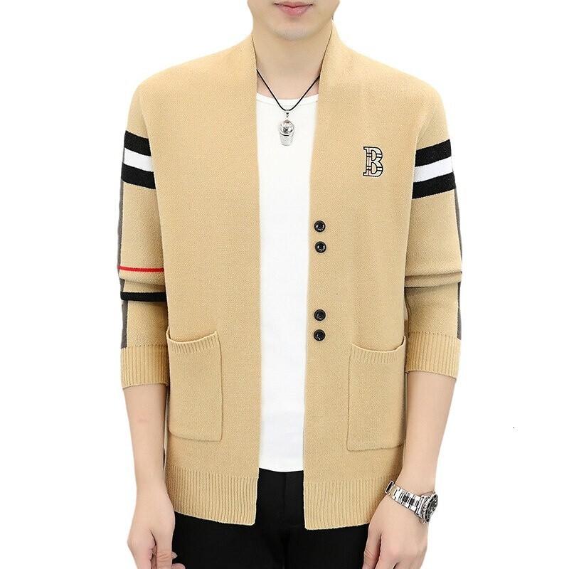 2026 Autumn And Winter New Long Sleeved Sweater Designer Cardigan Men's Knitted Sweater Korean Version Youth Fashion Trend Men's Cardigan Wh