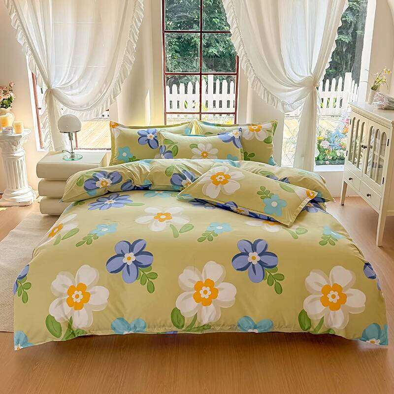 3pcs Brushed Bedding Pillowcase Set Skin Friendly Breathable Duvet Cover Pillowcases -MMHY H260311