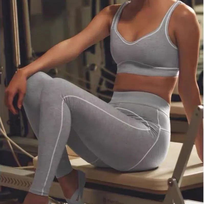 5A Women Set Heart Throb Bra Leggings Yoga Sets Gym Short Sports Outfit Pants Shaping Waist Fitness Jogging Sportswear Running women