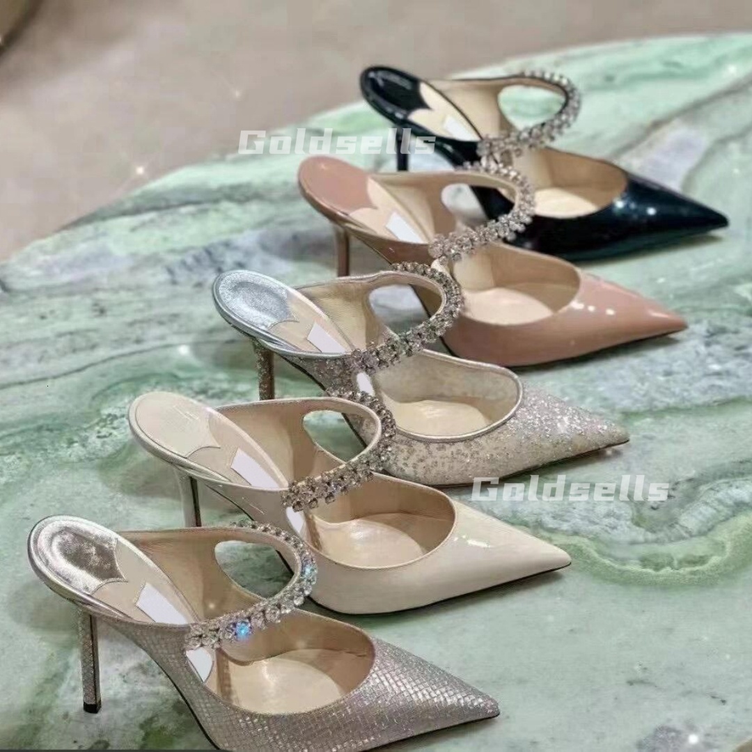 Luxury Bing Heels Designer Shoes Women Dress Shoes Love High Heels Crystal Strap Pumps Designer Patent Suede Heel Sandals Classic Ladies Wedding Shoes Sandal