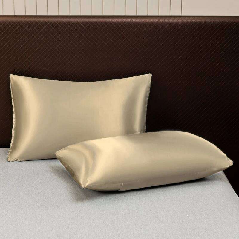 Satin Craft Skin-friendly Fitted Sheet&pillowcases Cool Smooth Solid Color 3pcs Bed Sheet And Pillowcase Kit Perfect for Summer H260311 - view 5