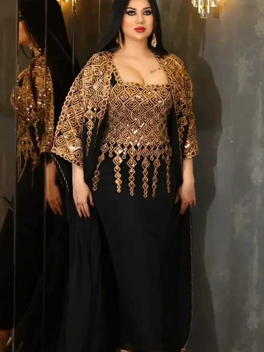 Eid 2 Piece Set with Inner Dress Party Abaya Women Ramadan Cardigan Long Dress Suits Kaftan Vestidos Largos Robe Jalabiya 2024 X260311