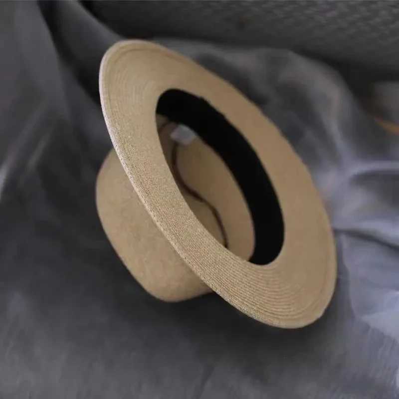 Designer New Natural Panama Soft Shaped Straw Hat Summer Wen/Men Wide Brim Beach Sun Cap UV Protection Fe Birthday Gift X2603111