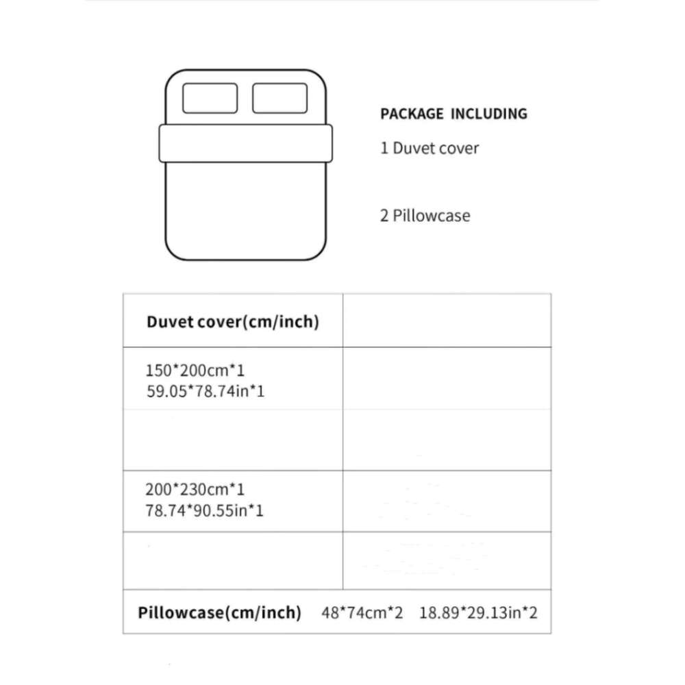 3-piece cartoon heart-shaped plant floral print set, duvet cover and a pair of pillowcases no padding, suitable for bedroom H260311