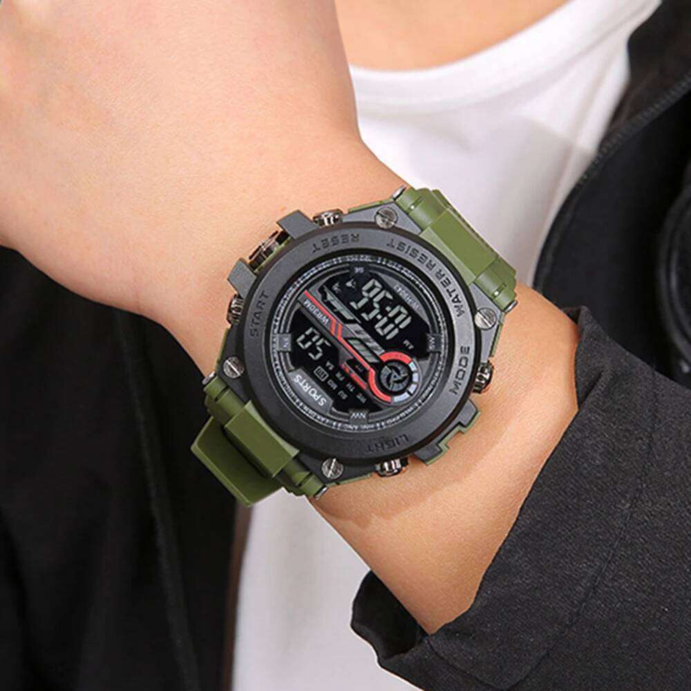 Men's Watch, Multi-Functional Outdoor Sports for and Junior High School Students, Running, Luminous Alarm Clock, Timing Electronic Watch