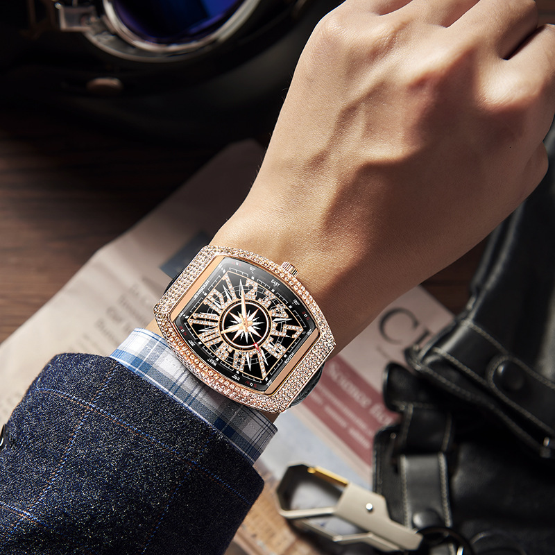 Watches Men Designer Fashion Casual Shock Diamond Sports Waterproof Stainless Steel Watch Band Reloj Hombre Homme Montre De Luxe