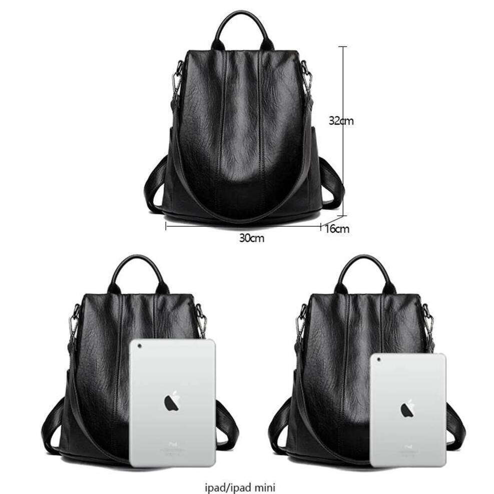 Women's Waterproof Anti Theft Leather Backpack 2024 Girls Shoulder Bags Multifunctional Large Capacity Travel Backpacks Mochilas