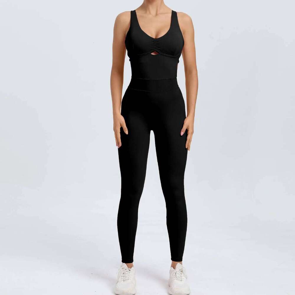 Gym Jumpsuit Female Workout One-piece Suit Women Sports Push Up Yoga Clothes less Activewear Fitness Set 26H0311