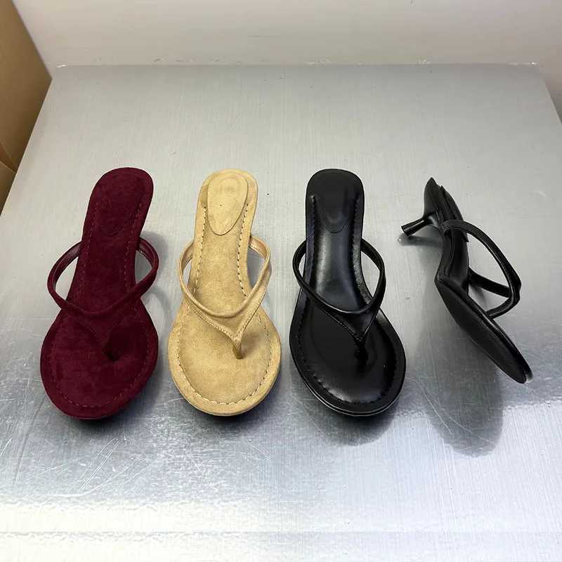 Fashion Round Toe Ladies Heels Pumps Slides Shoes Casual Female Shallow Footwear Women Medium Heels Shoes Flip Flops K260311