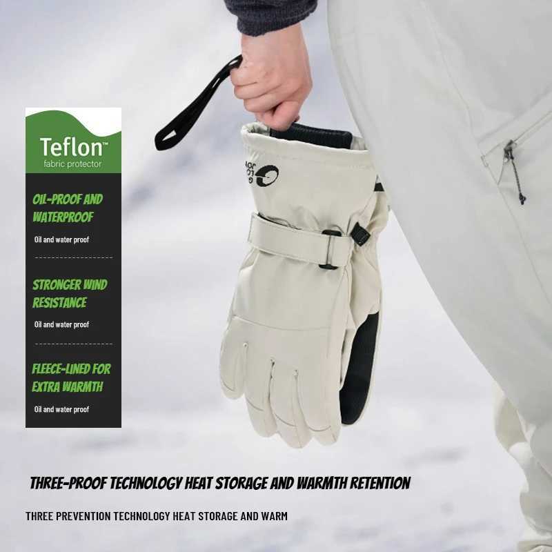 Winter 3M Cotton Ski Gloves Waterproof Thickened Warm Plus Velvet Outdoor Cycling Gloves Windproof and Coldproof M260311