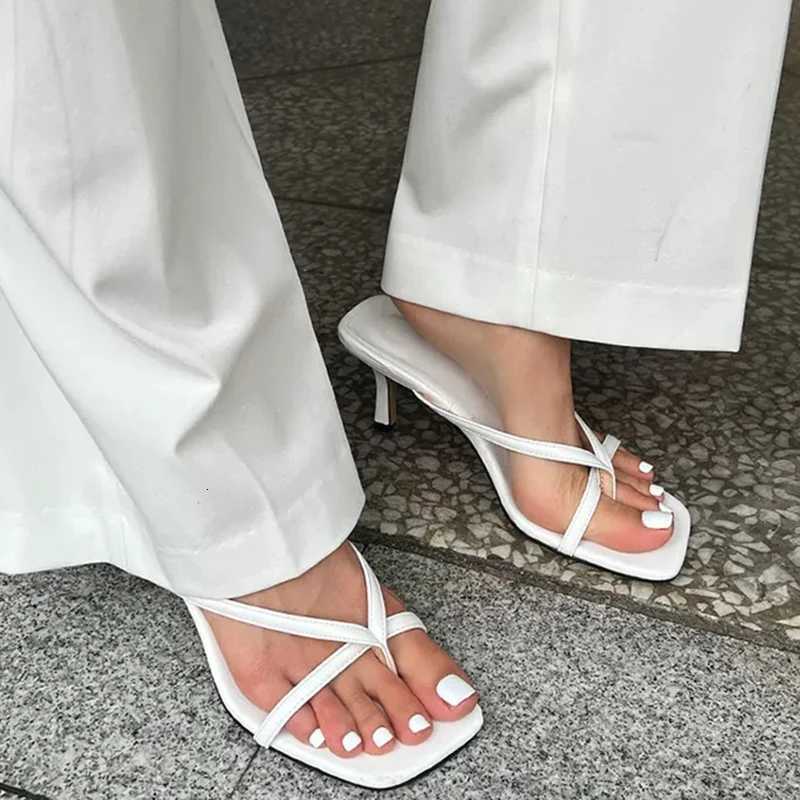 2026 Summer Women Clip Toe Fashion Dress Slide Shoes Ladies Elegant High Heel Footwear K260311