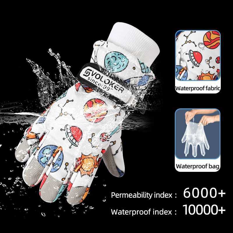 Ski gloves winter warm plus velvet thick men and women outdoor cycling non-slip snow waterproof gloves M260311