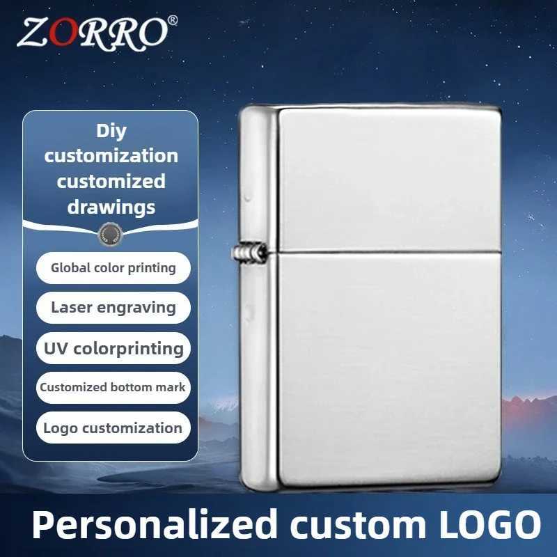 High-end Custom Kerosene Brass Lighter Custom Personalized Design Laser Engraving UV Color Printing N260311