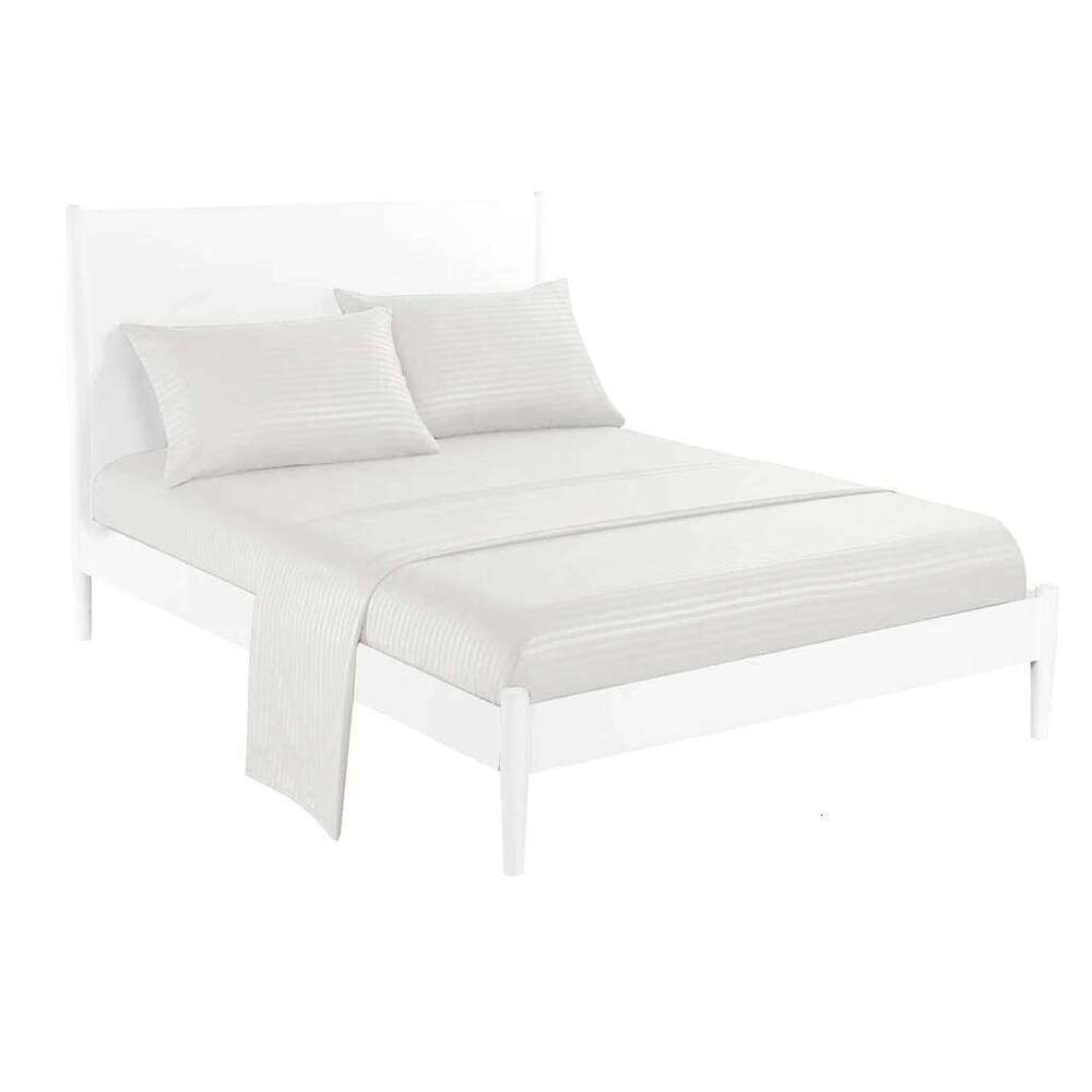 RunGrape Bed Linens Elastic Band Fitted Sheet 150 Pillowcases Full Double Queen King Size White Bedding Set Mattress Pad H260311