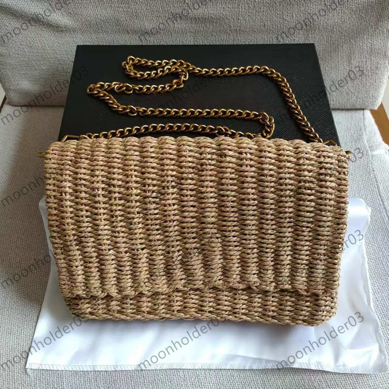 Designer straw bag kate shoulder Bags Shoulder Bags flap handbag cross body clutch Luxury chain Purse fashion Button purses lady Satchel Wristlet messenger bag