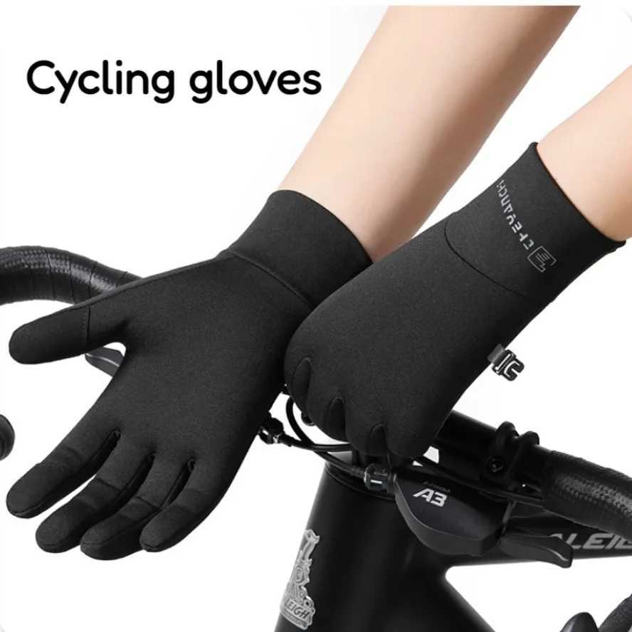 Full Finger Winter Thermal Touchscreen Cycling Gloves Waterproof Anti Slip for Outdoor Riding Running Skiing Fishing Men Women M260311