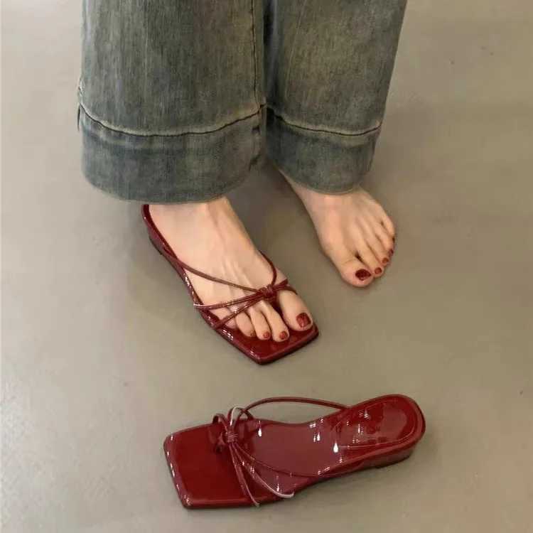 French Sle Water-Proof Platform Sandals Womens Summer Outdoor Wear Flat Heel Beach Flip Flops Convenient Rubber Sole oes K260311
