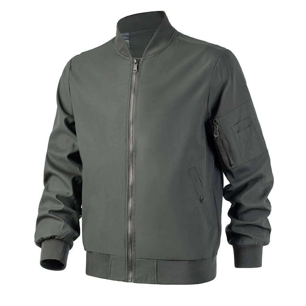 Men Bomber Thin Slim Long Sleeve baseball Jackets Mens Zipper Windbreaker Jacket Male Outwear Brand Clothing 26H0311