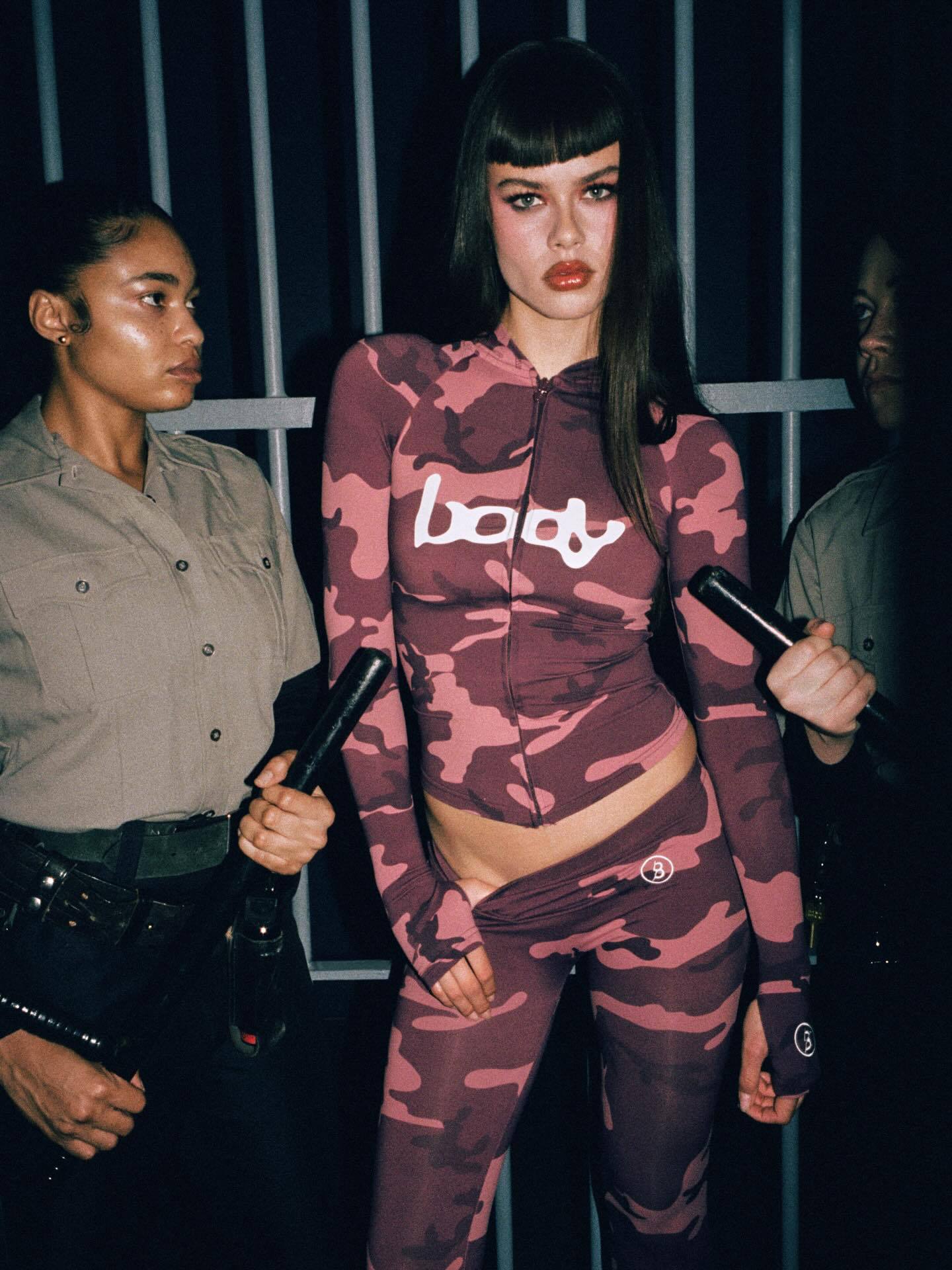 Women's Tracksuits Weird Puss Tie Leopard Tracksuit 2-Piece Set Women Letter Print Zip Hooded Crop Jacket Leggings Stretch Sporty Street Y2K