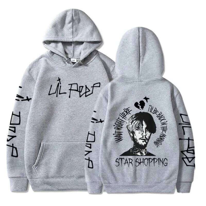 Rapper Lil Peep Cry Men Clothing Hoodies Fashion Letter Printed Graphic Sweatshirts Casual Harajuku Streetwear C260311