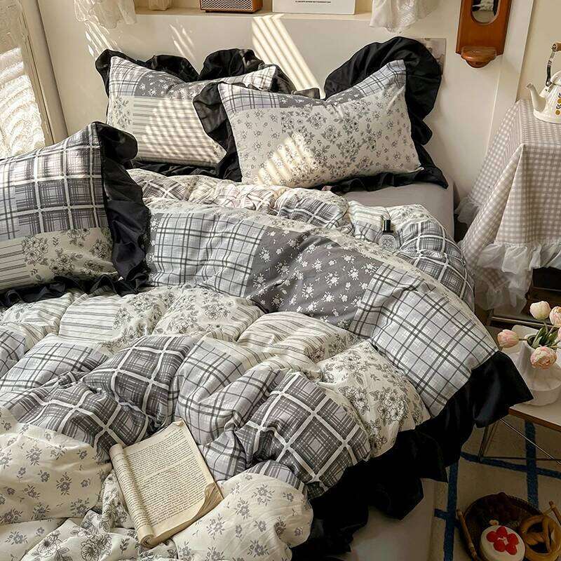 3-piece down duvet cover + one pair of pillowcases without cores, bedding set, double bed/adult or single bed H260311