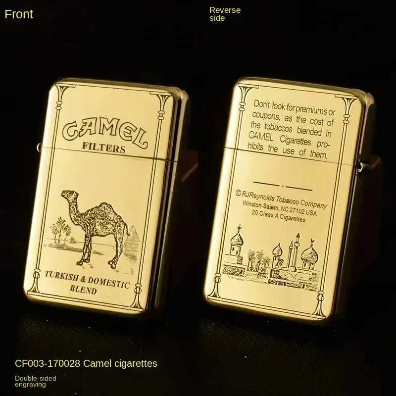 CHIEF New Personalized And Creative Pure Copper Lighter Sculptured Camel Pattern Business Gift For Boyfriends Birthday N260311