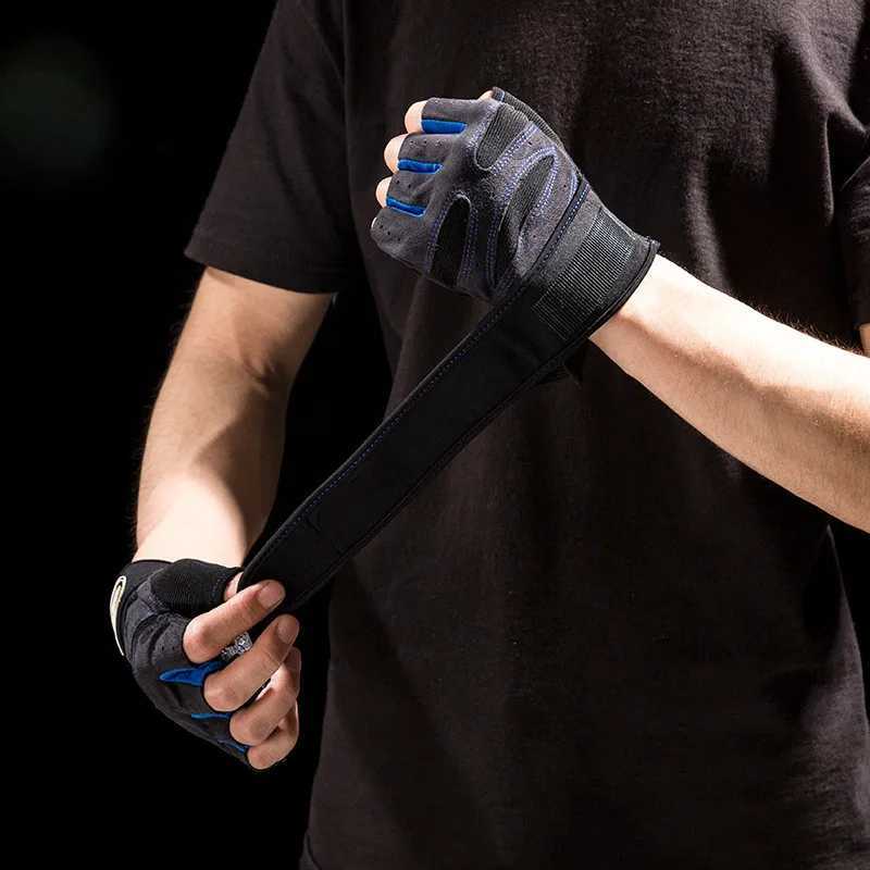 Gym Fitness Gloves Women Men Half Finger Cycling Bicycle Motorcyclist Gloves Weightlifting Yoga Sport Training Fingerless Gloves M260311